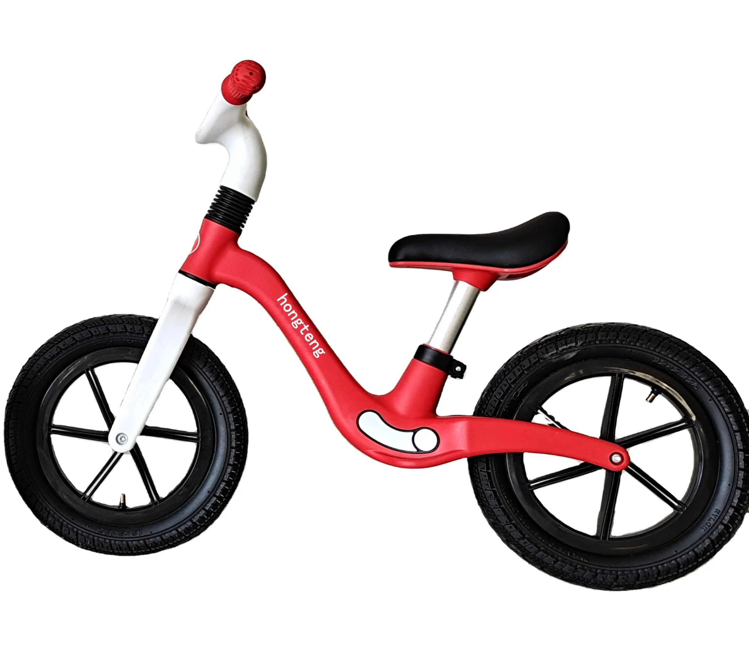 

Eco-friendly New PP nylon material 12' pushing bike plastic toy no pedal bicycle, Pink/green/yellow/white/customized