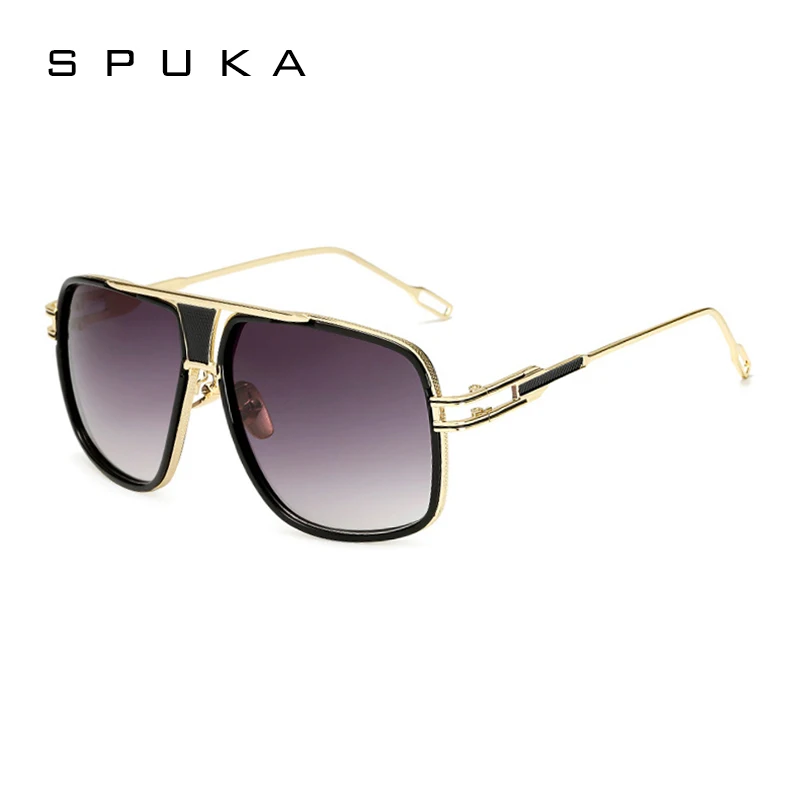 

SPUKA 3088 Vintage Men Shades Big Metal Classic Vintage Glasses Women Sunglasses, Picture shows