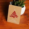 Merry Christmas Custom Kraft Paper Gift Hang Tag With Jute String