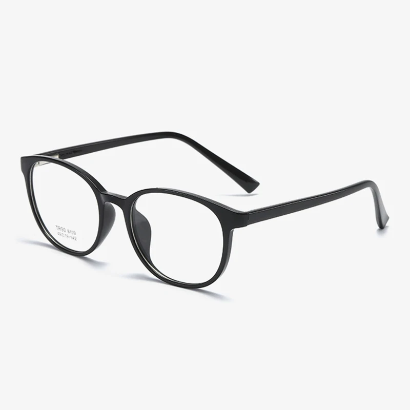 

Plastic Eyeglasses TR90 Frame CP temples Black Unisex Glasses