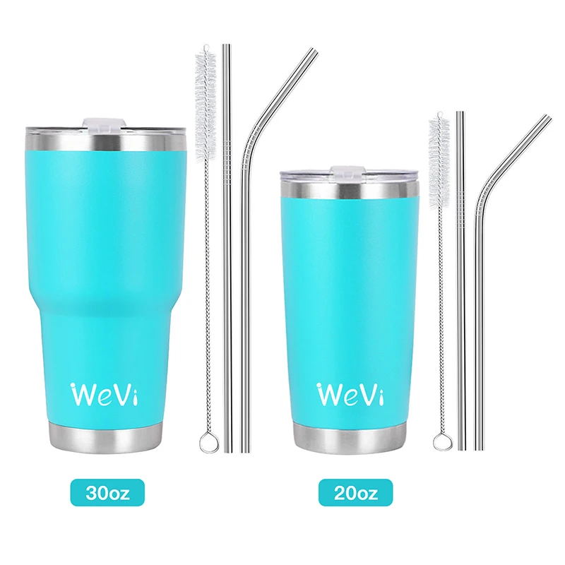 
WeVi Wholesale Custom 20oz Stainless Steel Tumbler Cups in Bulk Double Walled Travel Tumbler,Coffee Tumbler Cups With Lid Straw 