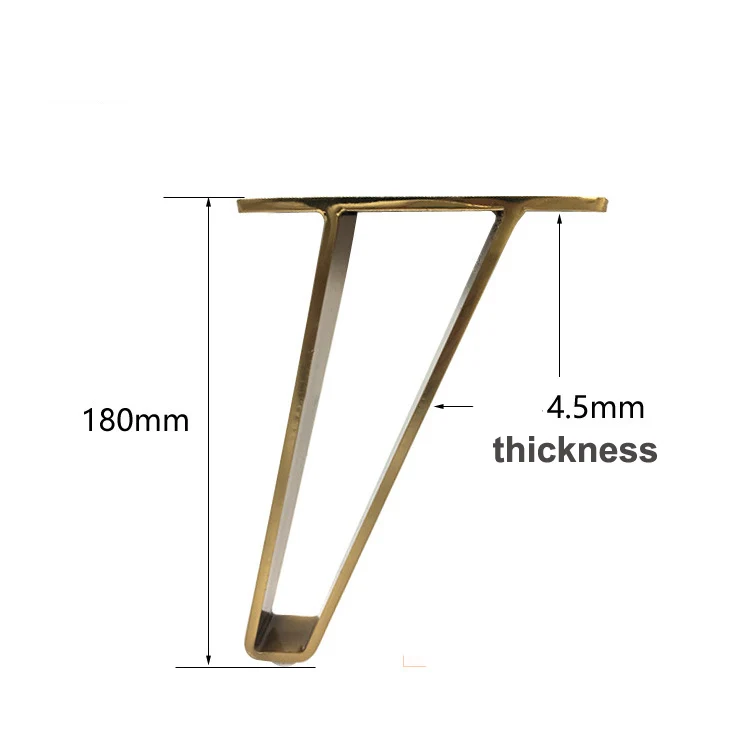 18cm contemporary metal table legs brass brushed furniture legs replacement SL-178