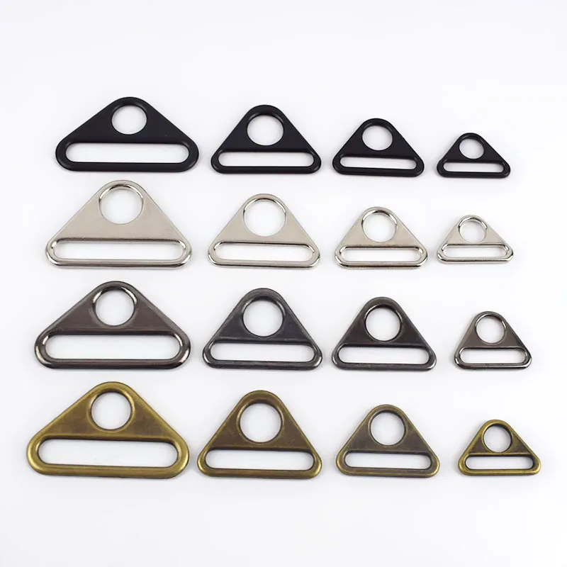 

MeeTee BF223 Alloy 25-50mm Bronze Triangular Buckle Bag Hardware Accessories Clothing Decoration Bag Strap Buckles, Silver,bronze,black,gun black