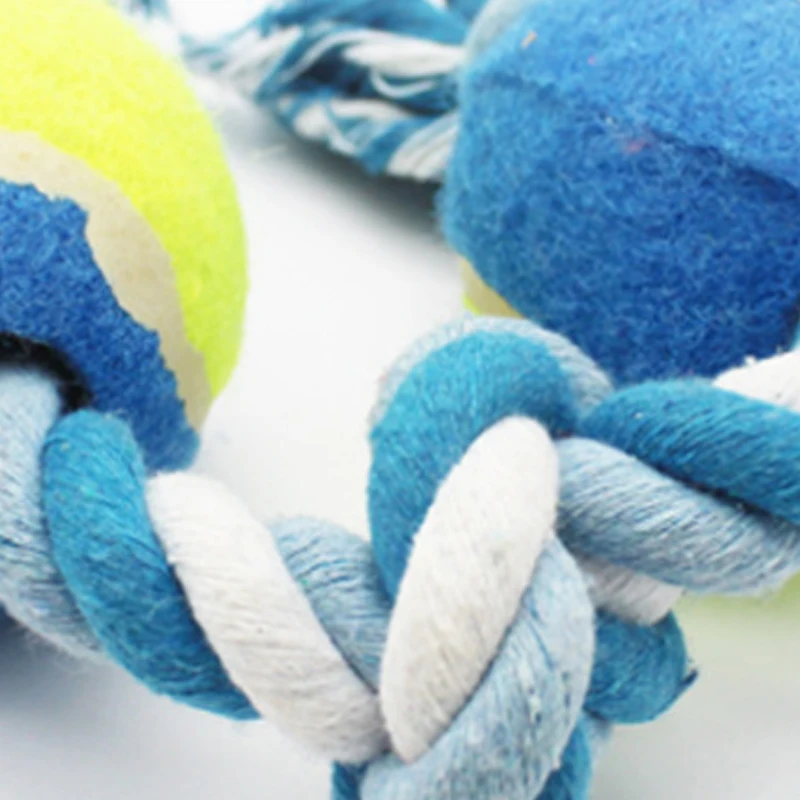 
Double tennis pull toy cat dog cotton rope toy pet molar toy from China FA enterprise 