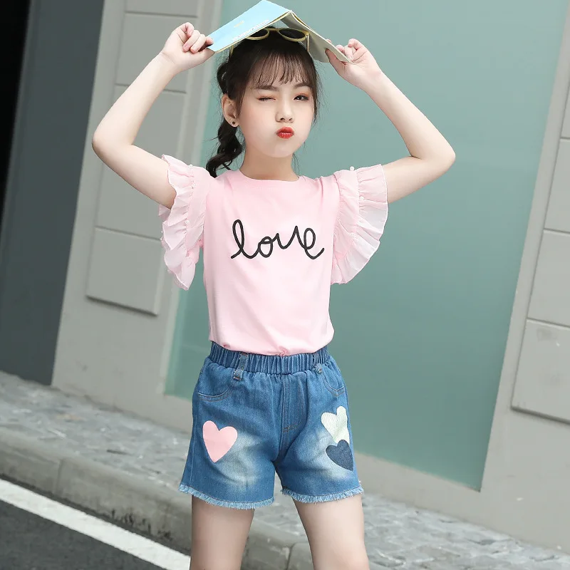 

2021 Summer Wear High Quailty Children Clothes Kids 2 Piece Set Girl's Clothing Set