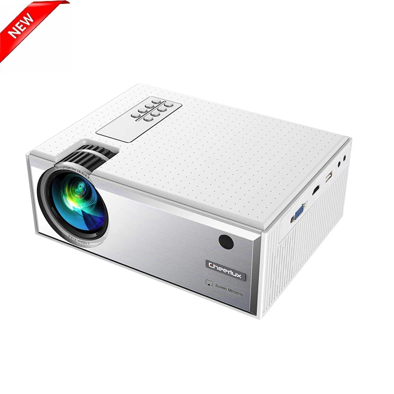 

Top quality Cheerlux home video 3D projector proyector wifi beamer, White, black