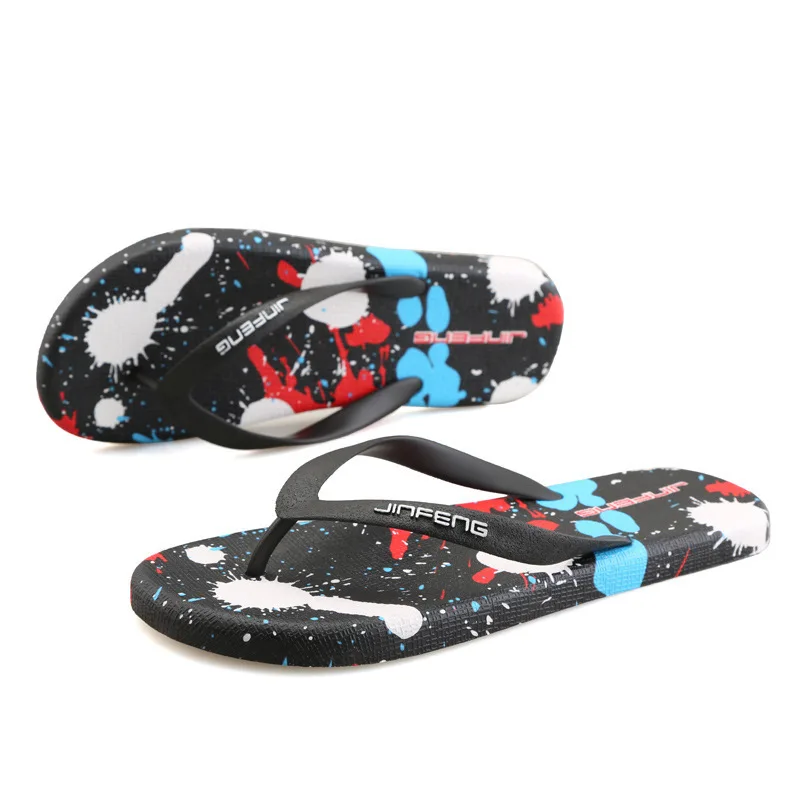 

2020 summer teens rubber slippers men leisure flipflop with zip decoration