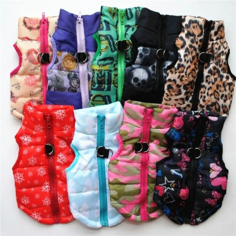 

Winter Dog Padded Jacket Cotton-Padded Contrast Printing Series Pet Vest, Picture