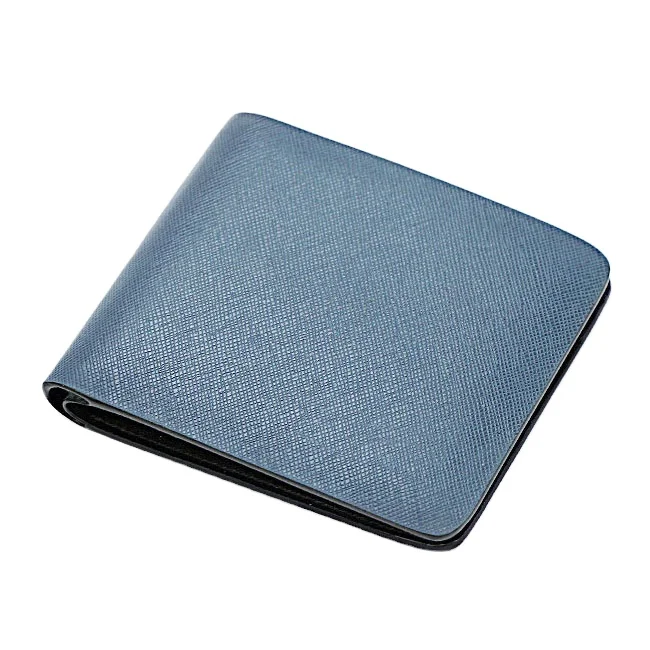 

New Custom logo design genuine saffiano leather wallet 2021 china factory high quality mens leather wallets, Black,blue,gray,khaki