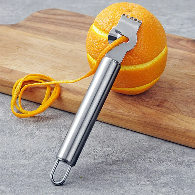

Stainless Steel Lemon Peeler Lemon Zester Grater Lime Orange Citrus Peeling Knife Fruit Grater Bar Tools Kitchen Accessories