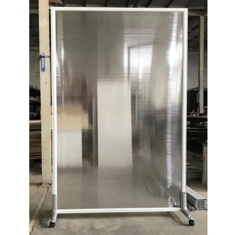 Clear Acrylic Partition Wall Panel Plexiglass Room Divider On Wheels ...