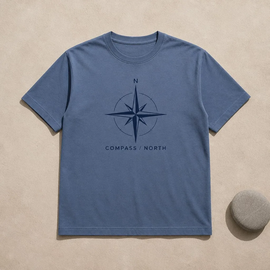 Slate Blue Compass T-Shirt