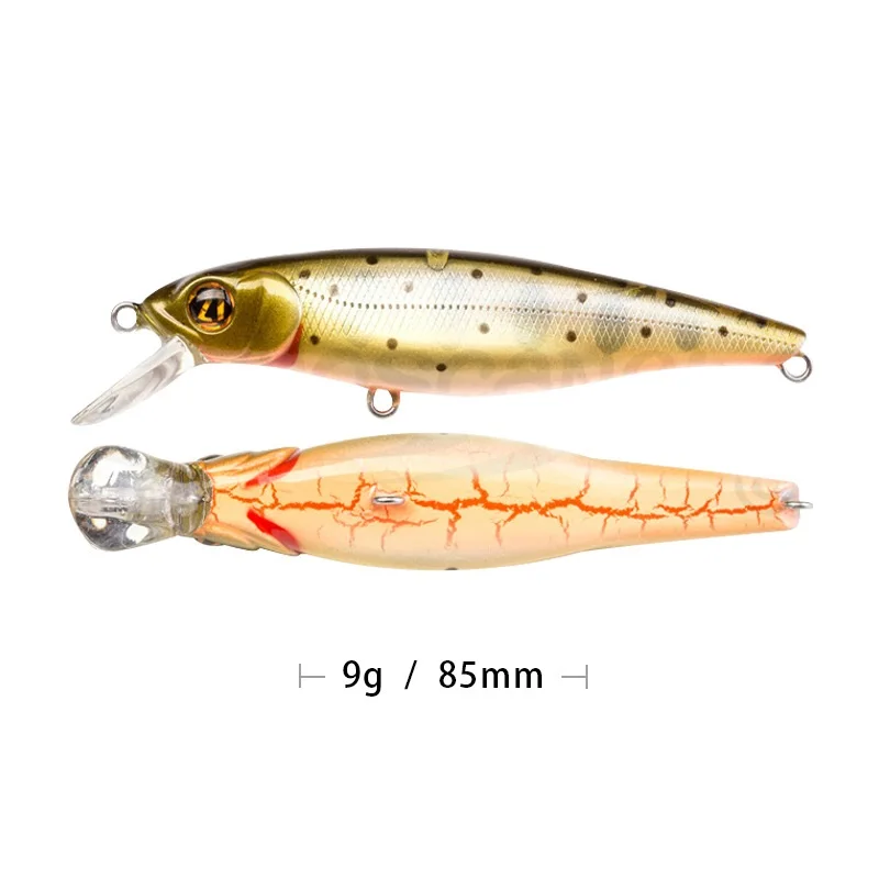 

85mm 9.6g Hard Bait Minnow 3d eyes hard swimbait fishing Lure