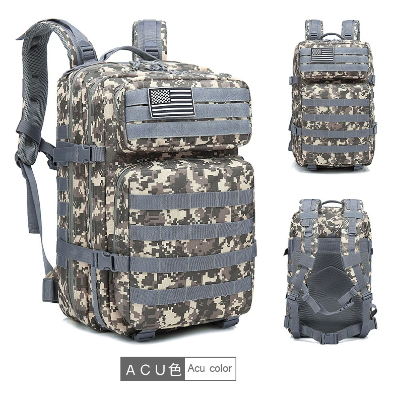 

LUPU Waterproof 45L Hiking Trekking Hunting Travel Outdoor Sport Fitness Army Tactical Backpack, 17 colors, in stock