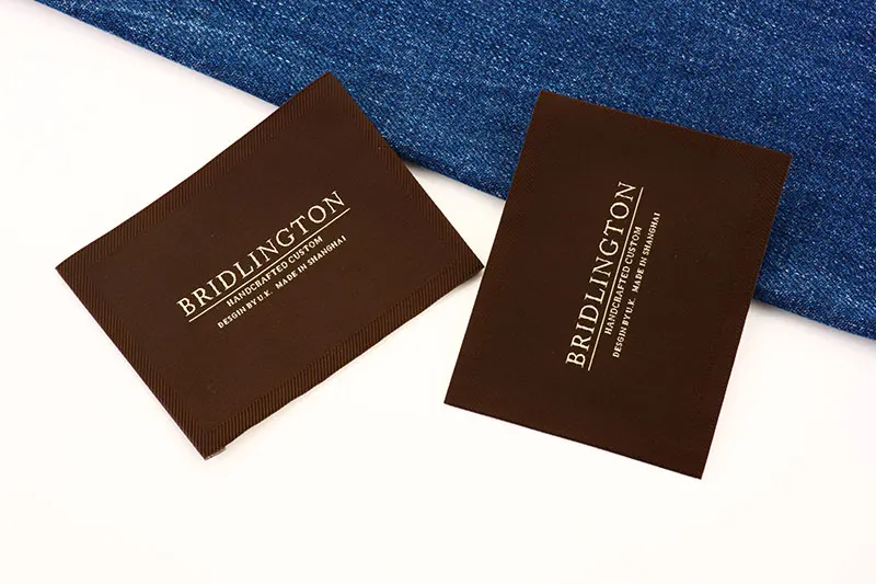 
Custom Private Exclusive Luxury Apparels Garment Damask Woven Tag Label For Clothing Manufacturer 