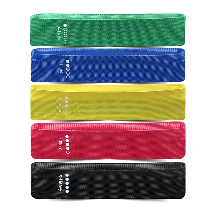 

NEW Fabric Resistance Bands 5 Fabric Exercise Loops with Non-Slip Design for Legs and Glutes, Booty Bands, Black/green/blue/red/yellow or customized