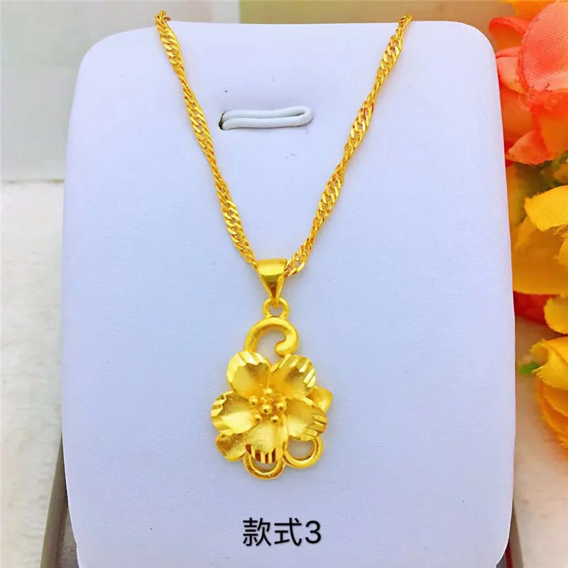 

Dropshipping Fashion 14K Gold Necklace for Women's Wedding Jewelry Delicate Chain Yellow Gold Heart Shape Pendant Jewelry Gifts