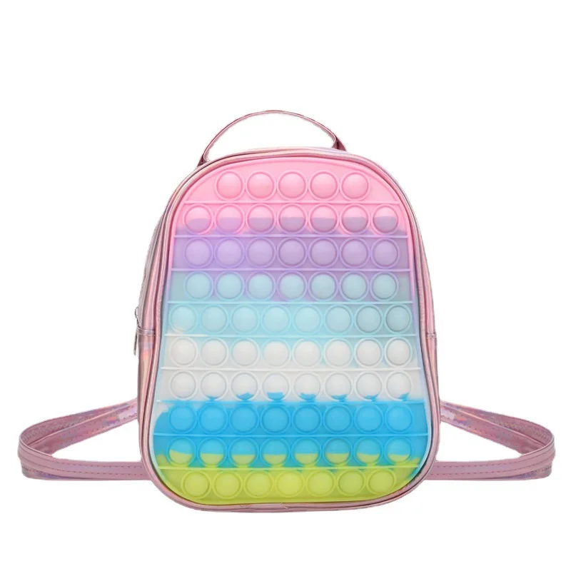 

Amazon Bubble Fidget Toy Backpack Decompression Bubble Silicone Backpack Boys And Girls Schoolbags