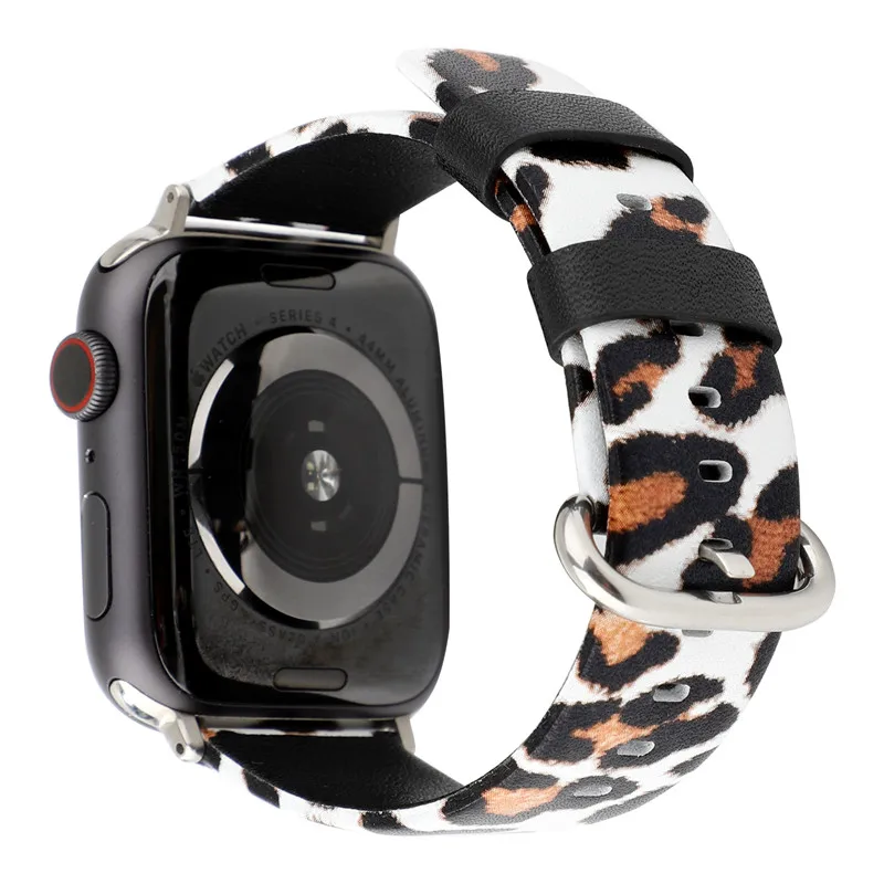 

Bands For Apple Watch 40mm / 44mm, Leopard leather Replacement Strap Compatible for iWatch Series 6 5 4