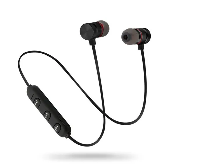 

Promotional Gifts Headphone Magnetic Sport Earphone Wireless Bluetooth Earbud For Running Neckband Earphone With Support Button, Black/red