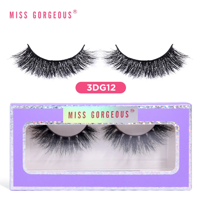 

Miss Gorgeous Whole Sale Eyelash Cruelty Free Soft Band High Quality Private Label 3d Mink Eyelashes Vendor Customized Boxes, Black