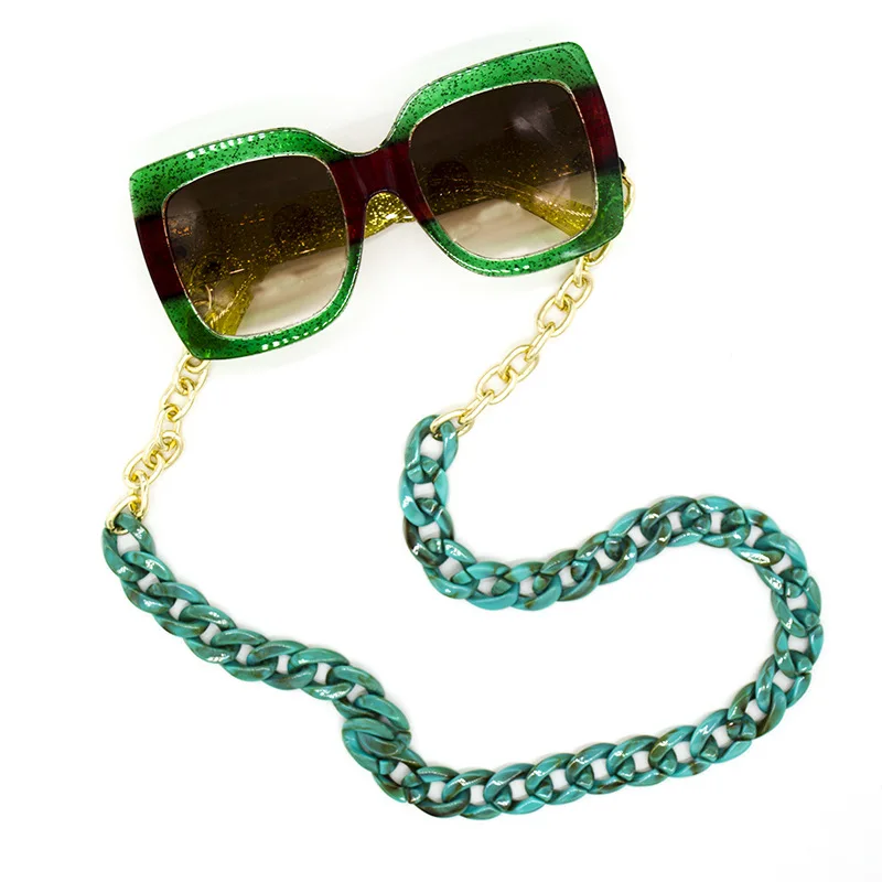 

New Fashion Sunglasses Chain Glasses Acrylic Metal Glasses Chain for Women, As pic