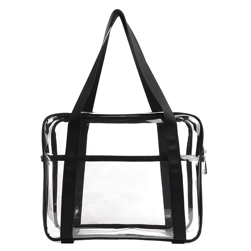 

Wholesale transparent PVC waterproof wash bag large capacity cosmetic bag private label custom
