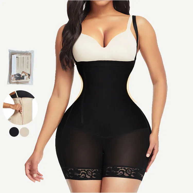 

HEXIN Elegant Black Smoothing Tight-Fitting Side Zipper Design Plus Size Women Body Shaper Slim