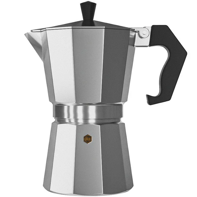 

High Quality Custom Eco-friendly Stovetop Espresso Maker Electric Moka Pot Coffee Maker, Black/silver