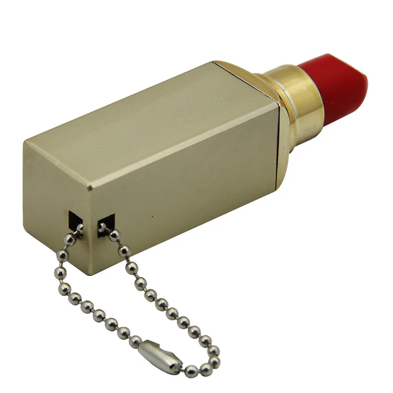

Creative Mini Lipstick Ashtray Protable Pocket Metal Ashtray With Chain, Picture