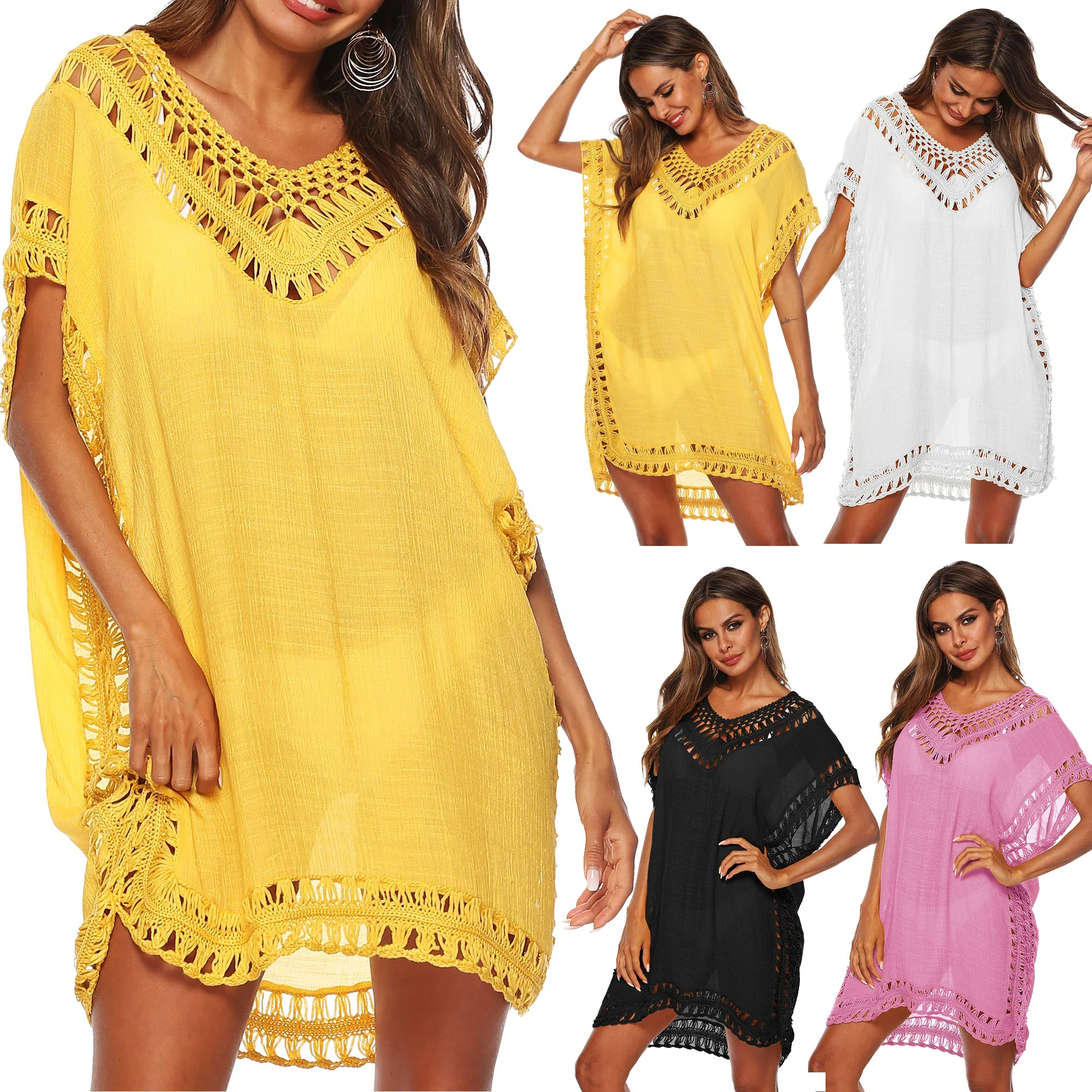 

Sexy Ladies Bikini Cover up Beach Dress Summer Women Swimwear, Shown