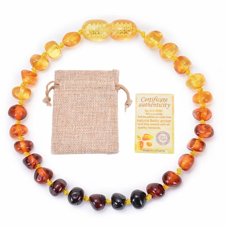 

High Quality Baltic Amber Anklet irregular Bracelet Handmade Jewelry Genuine Amber Beads Bracelet for kids