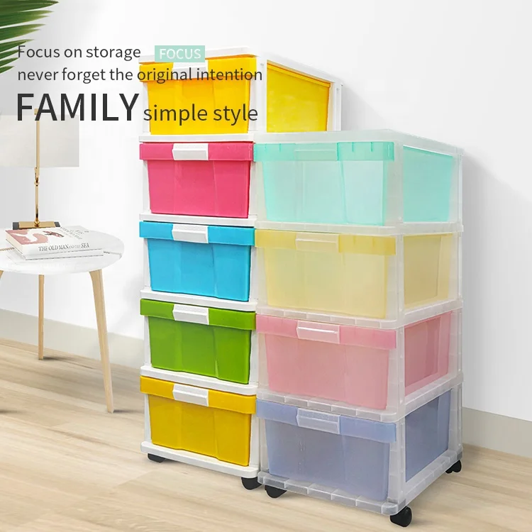 

5 Tier clothes stackable cabinets storage baby plastic drawer from SHUNXING, As picture