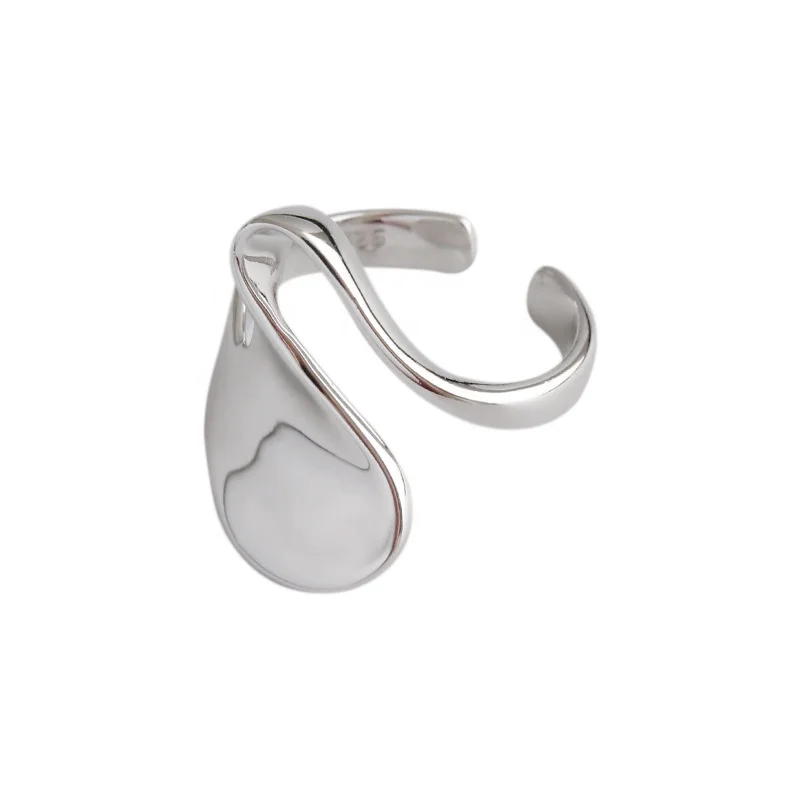 

NewSR346 fashion jewelry rings tiny 925 sterling silver tongue shape ring
