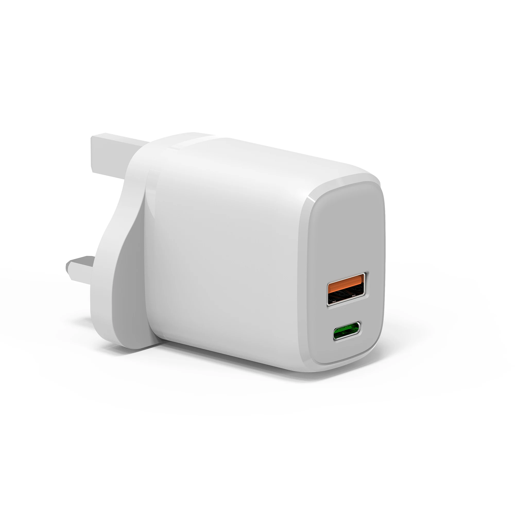 

Wholesale On stock PD 20w super charge dual usb wall charger type c fast charging qc 3.0 usb c wall chargers for phone, Black white