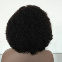 

top quality unprocessed dyable natural lace front wigs short afro kinky human hair wigs for black women