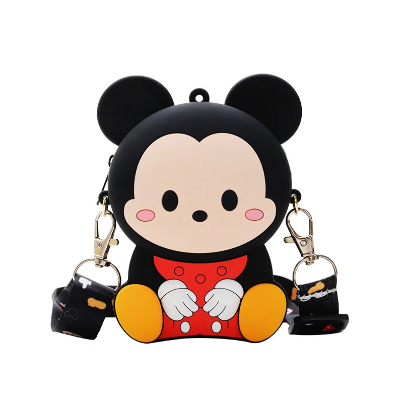 

Mickey Mouse Cute Medium Bag Messenger Bag Silicone Doll Student Teenager Bag Cartoon Cute Wallet Coin Purse