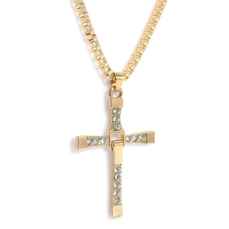 

Classic The Fast and The Furious Cross Necklace Christian Believers Gifts Jewelry Women and Men Necklace