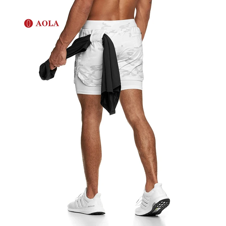 

AOLA Clothes For Mens Men Running Workout Shorts With Pocket Elastic Rope Active Wear Camouflage Gym Short, Pictures shows