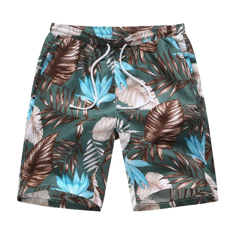 Wholesale Hot Sale Summer All Over New Hawaiian Print Mens Beach Wear
