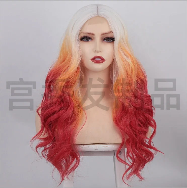 

2# Promotional top quality MARALA European and American women's wig small lace wig long curly hair