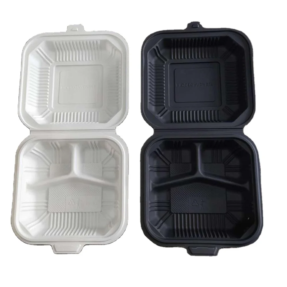 

Biodegradable Cornstarch Food Box Tableware, Natural bleached, unbleached