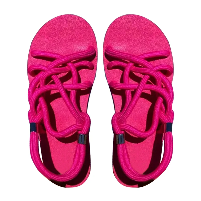 

Agreat Wholesales Cute Toe Strap Flat 2021 Rope Sandals for Women