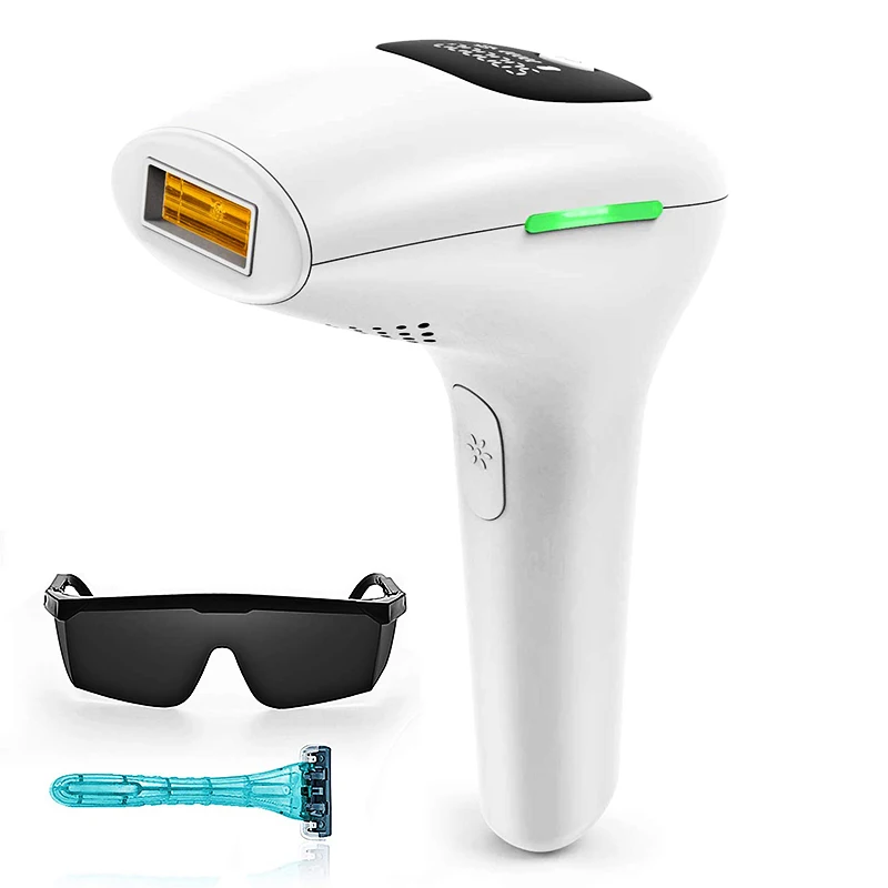 

Hot Sale 999999 Flash Laser Epilator Ipl Hair Removal Device Painless Photoepilator Electric Epilator, White green pink