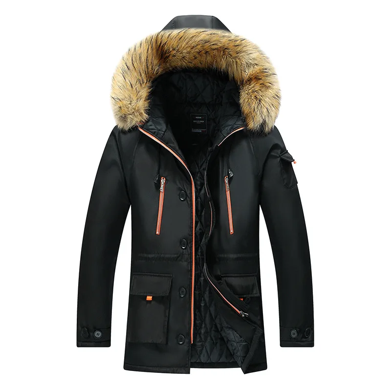 

2020 Fashion wholesale men thickness winter warm Long parka Warm Padded plus size 8xl jacket