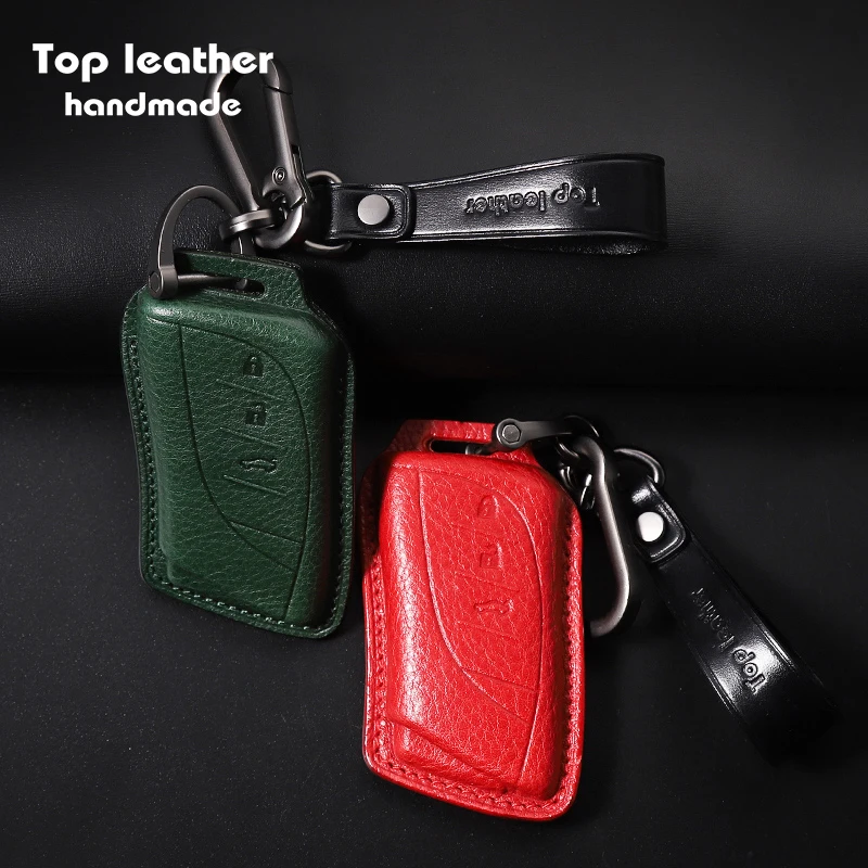 

2021 NEW High Quality Genuine Leather Smart Car Key Case Cover for Lexus LS450\Es300\UX, 6 color available