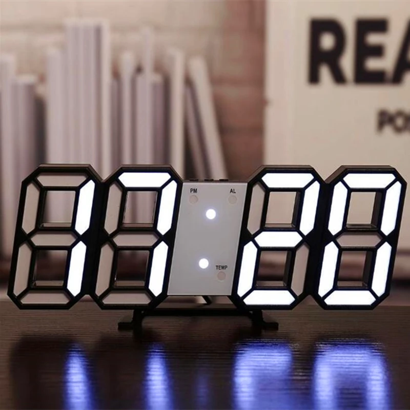 

LED Digital Alarm Clocks Night light Electronic Watch Wall Clock Snooze Desktop Table Clock