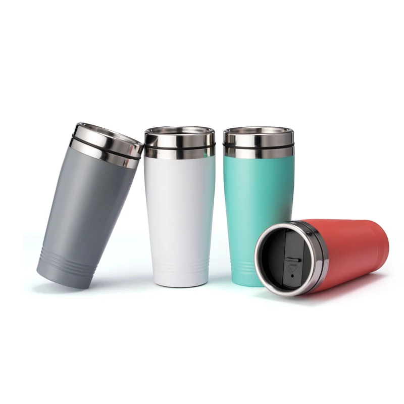 

Coffee Mug Stainless Steel New Product Double Wall 450ML Travel Mugs 600ML Customized Color Metal with Lid Drink Hot