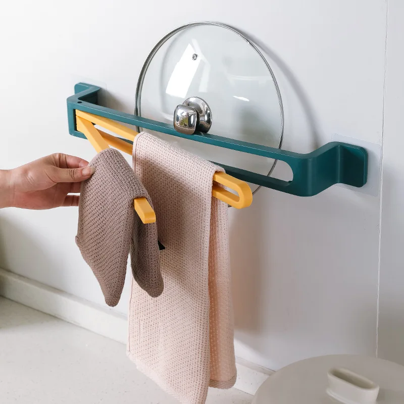 

Nordic Style Punch-free Toilet Towel Ra Rotatable Multi-bar Bathroom Shelf Wall-mounted Towel Bar Towel Ra