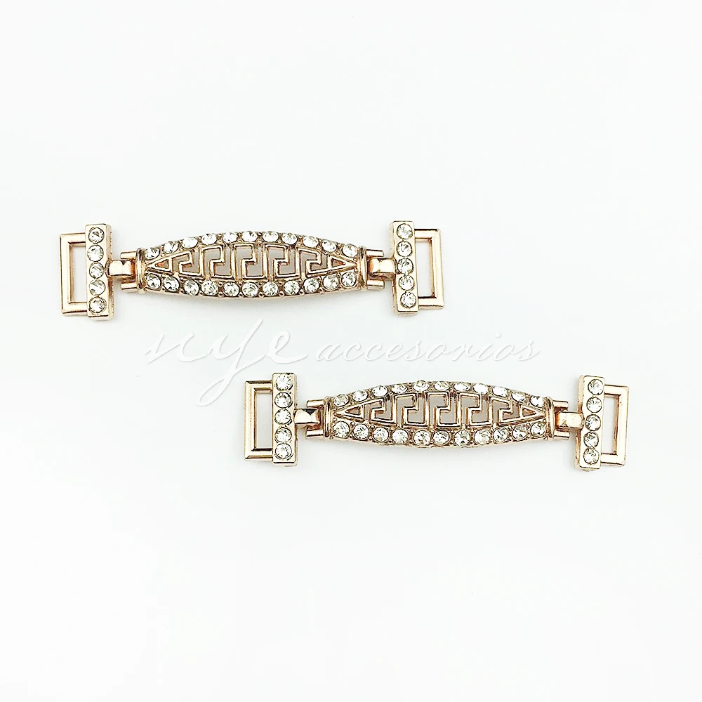 

Wholesale rhinestone shoe chain buckle Metal Shoe flower for women shoe accessories